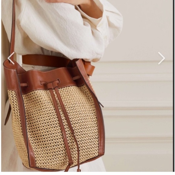 Isabel Marant Buky Leather And Raffia Bag - Picture 1 of 10